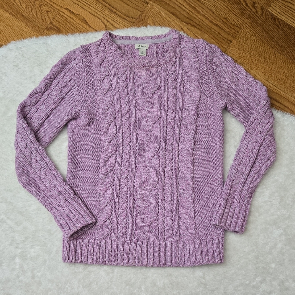 L.L. Bean Purple Knit Sweater, Womens Size Small